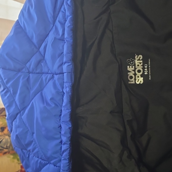 Love & Sports Quilted Vest with Hood Royal Blue Size S 4/6 - Picture 5 of 12